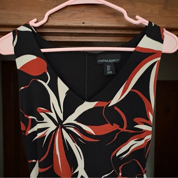 Cynthia Rowley Black and Orange Floral Jumpsuit - Picture 8 of 12